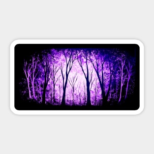 Minimal Black and Purple Forest Sticker